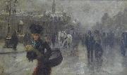 Elegants sur les Boulevards Alfred Stevens